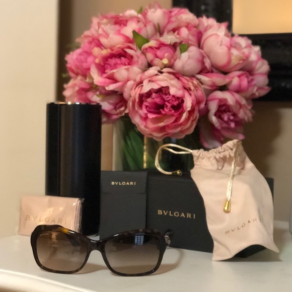 BVLGARI Accessories - Bvlgari Pretavoir Oversized Dark Havana Sunglasses